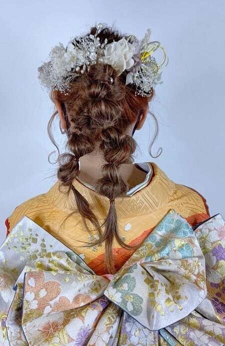 成人式　ツインポニー