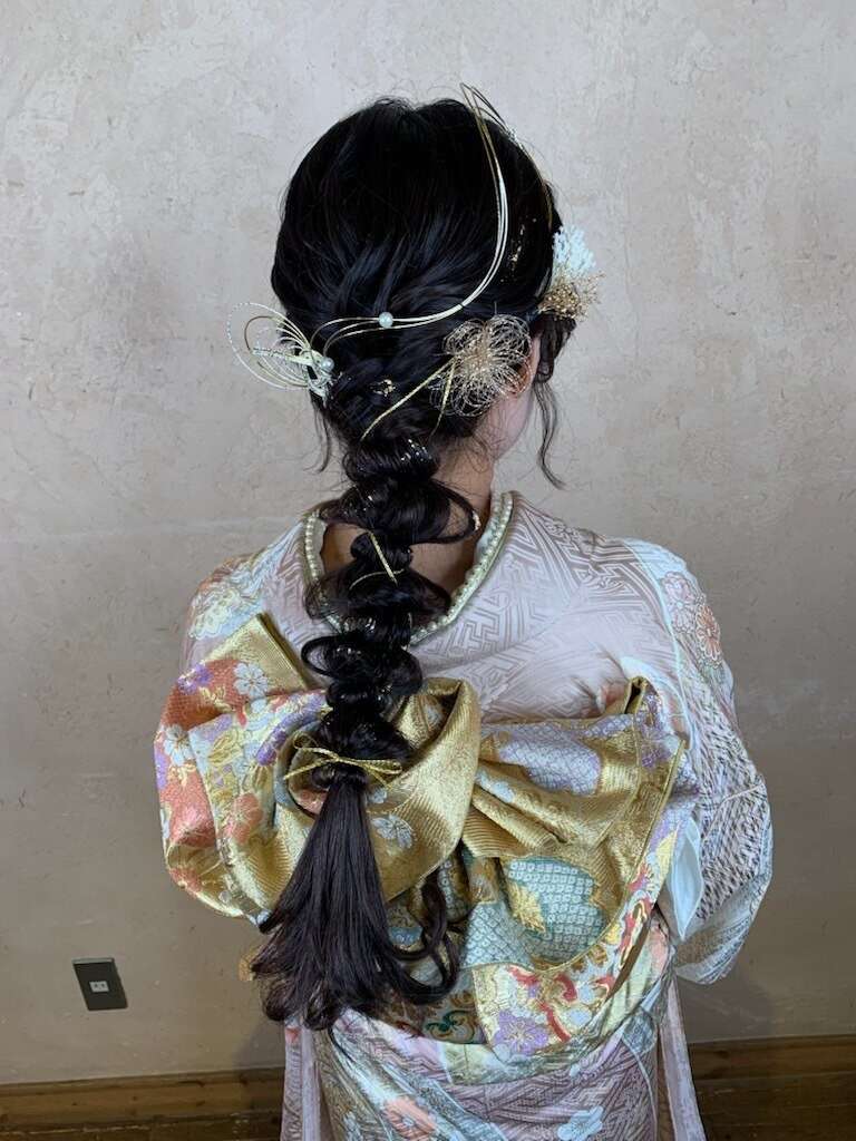 成人式　編みおろし