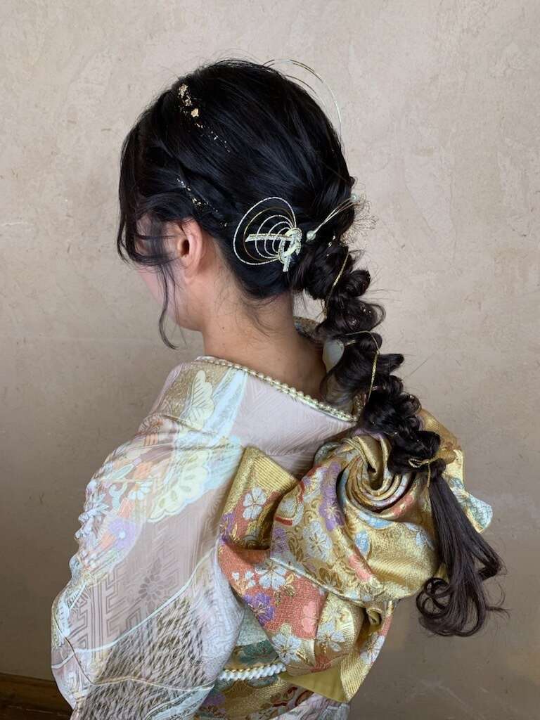 成人式　編みおろし