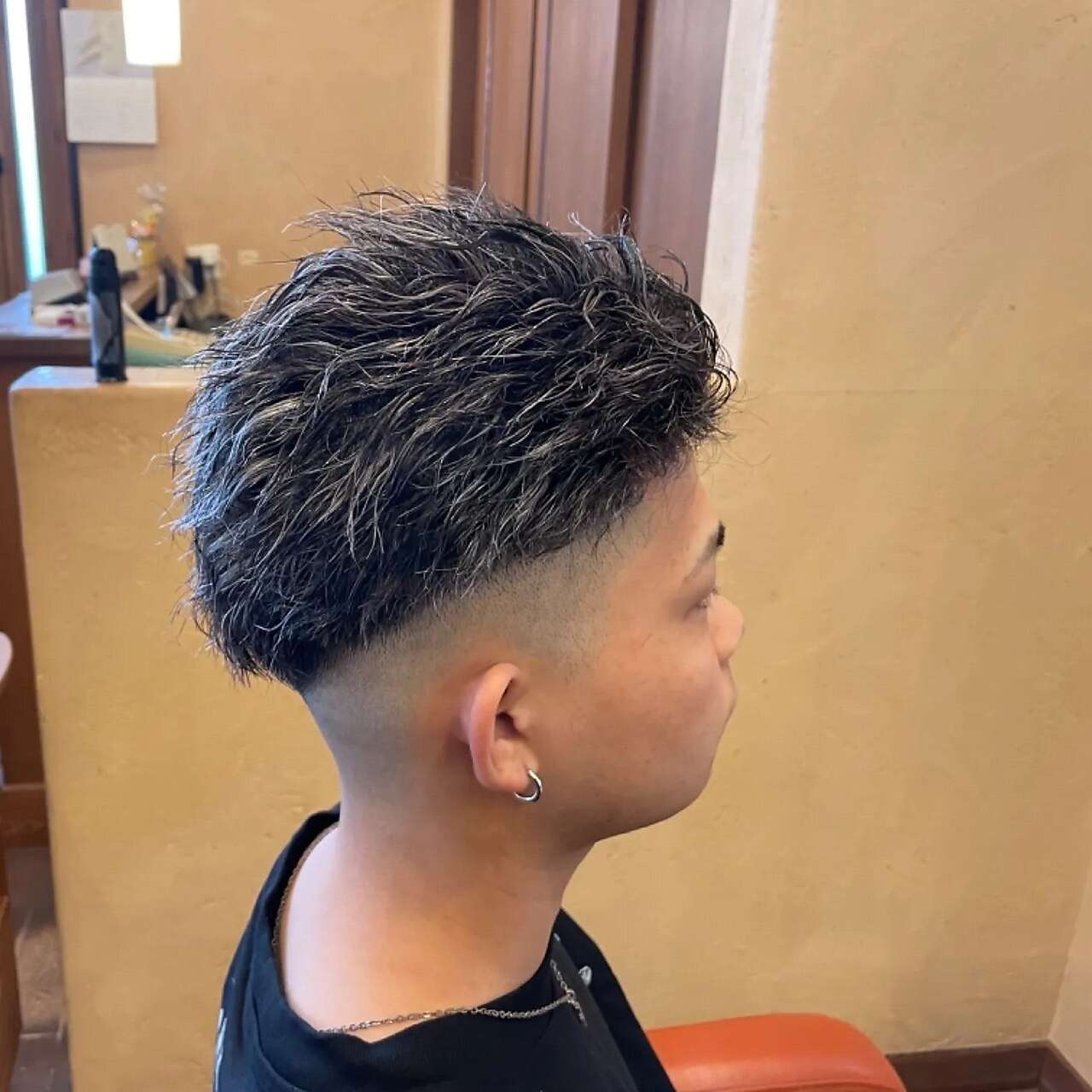 フェード×ホワイトメッシュ