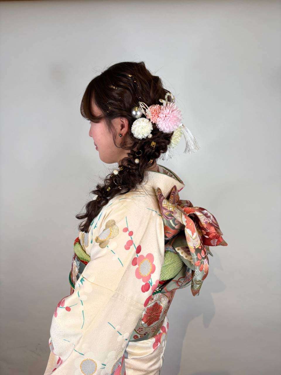 成人式　編みおろし